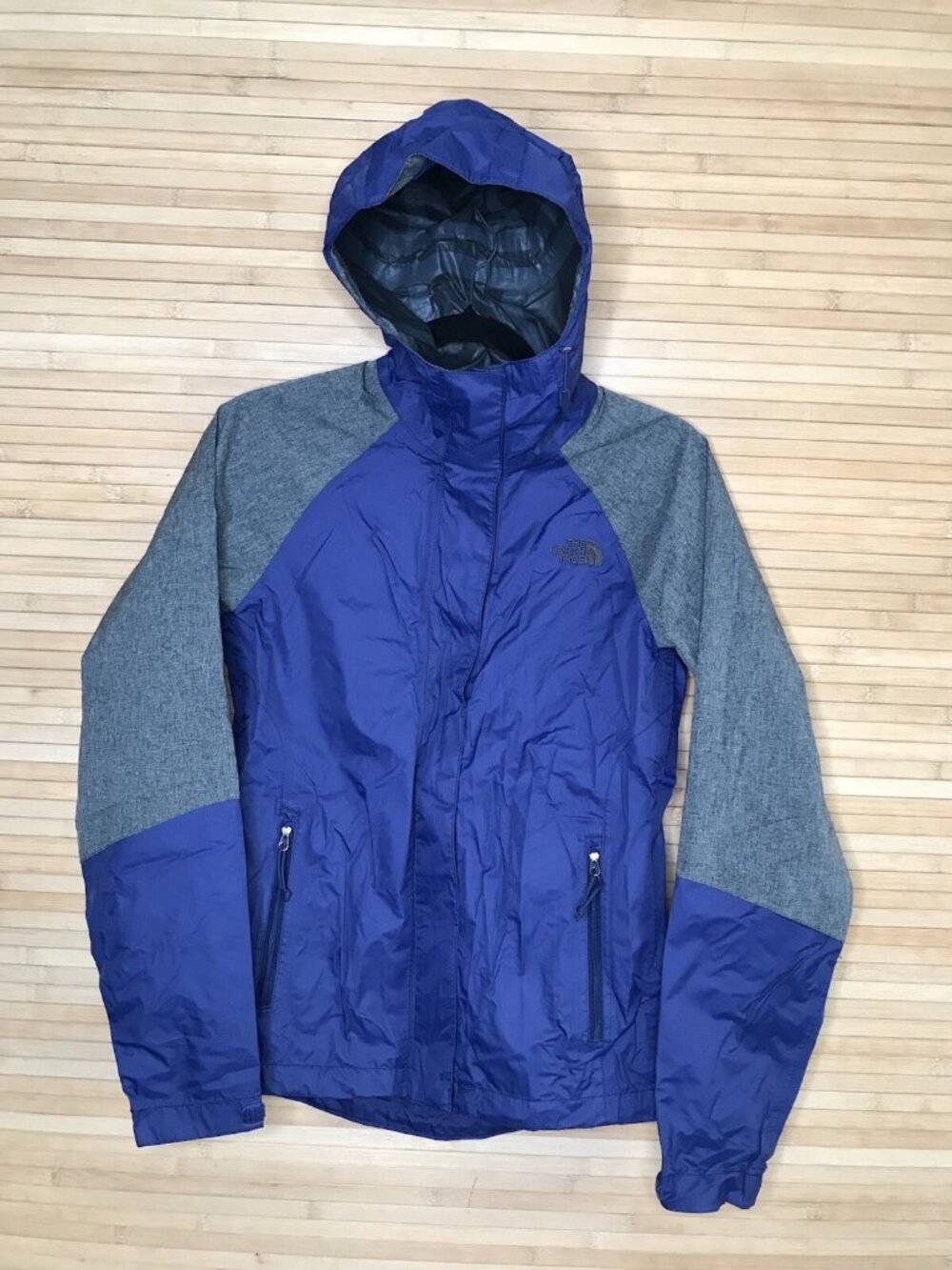 Womens The North Face NF00CAD7 Blue/Grey Full Zip Rain Jacket sz XS
